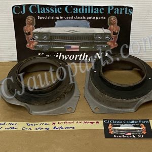 OEM 1958 1959 1960 Cadillac Deville Eldorado Fleetwood RIGHT & LEFT UPPER FRONT COIL SPRING RETAINERS SEATS CUPS WITH INSULATOR (PAIR) #1468883 LH/#1468884 RH